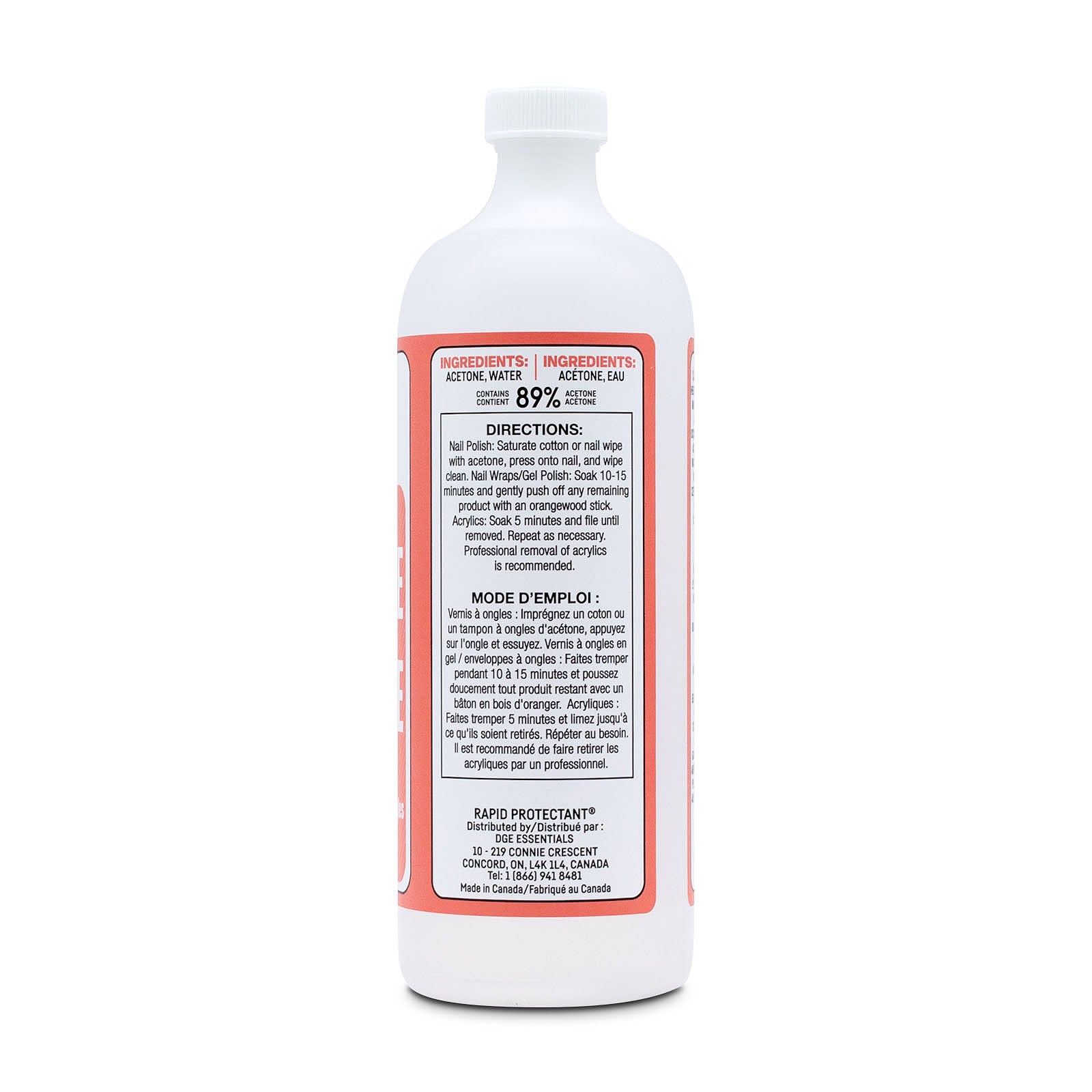 Rapid Chemical Acetone Nail Polish Remover 473ml