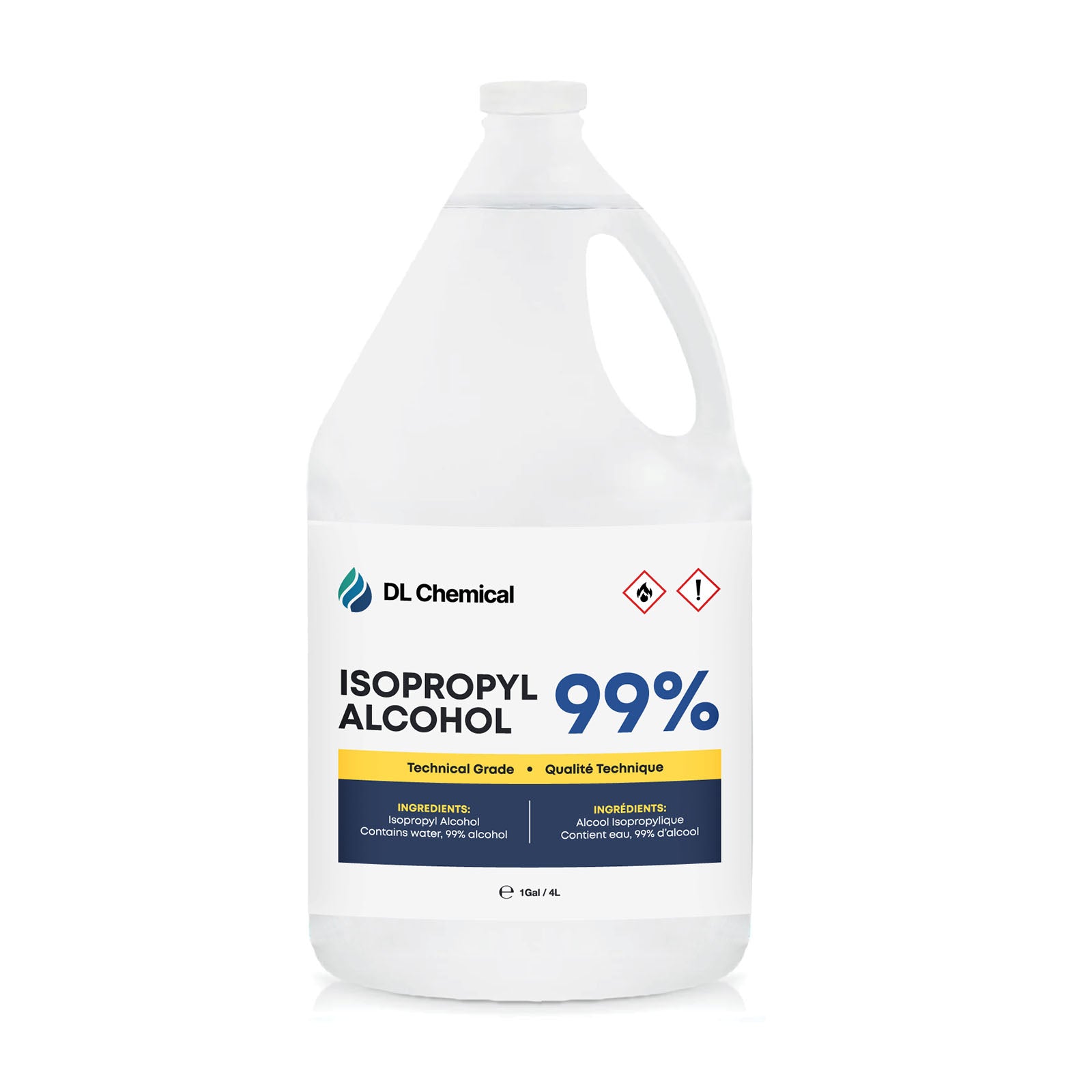 DL Chemical Isopropyl Alcohol 99% TECH Grade 4L