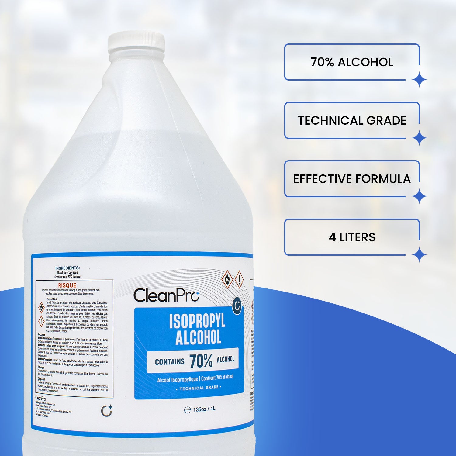 Clean Pro 70% Isopropyl Alcohol 4L