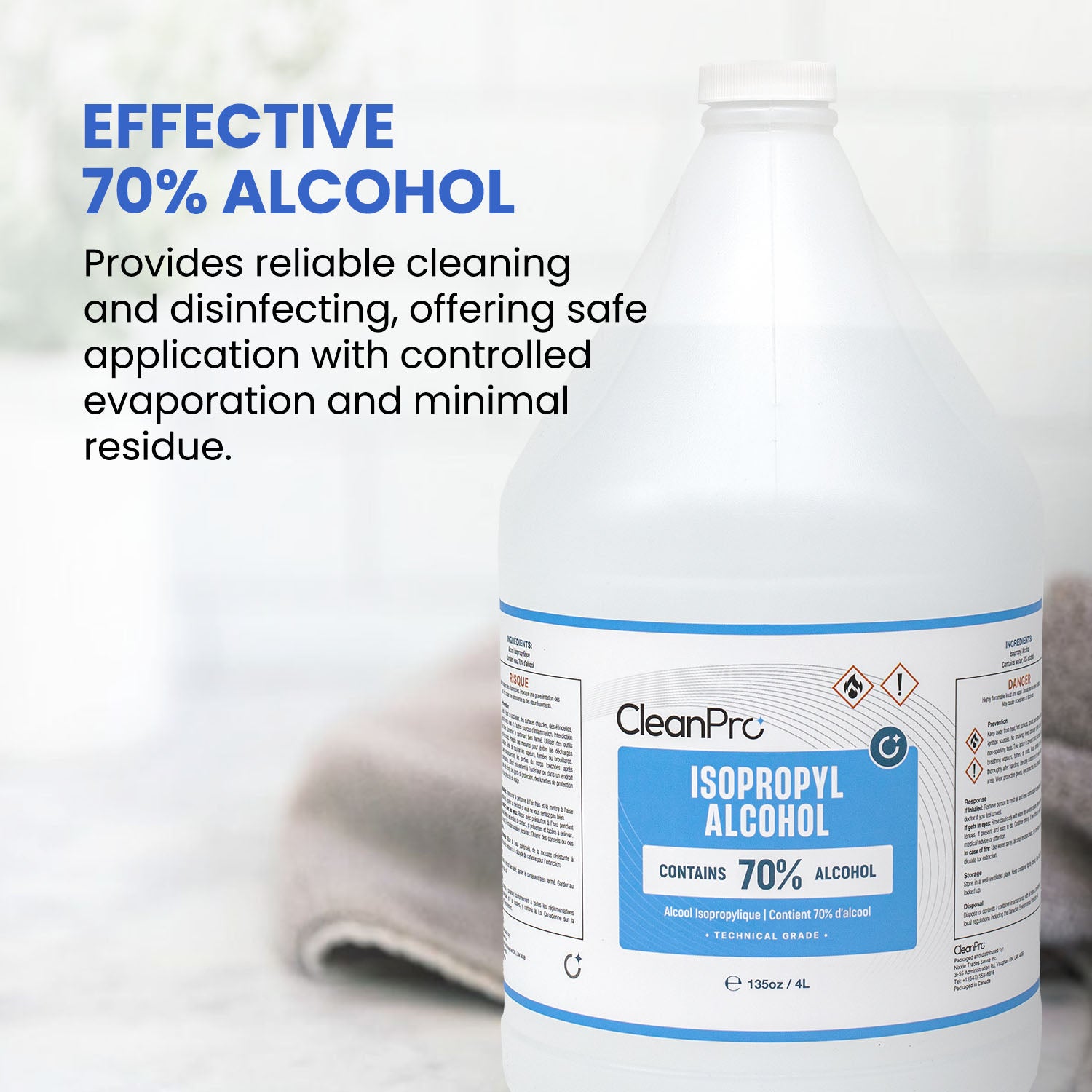 Clean Pro 70% Isopropyl Alcohol 4L