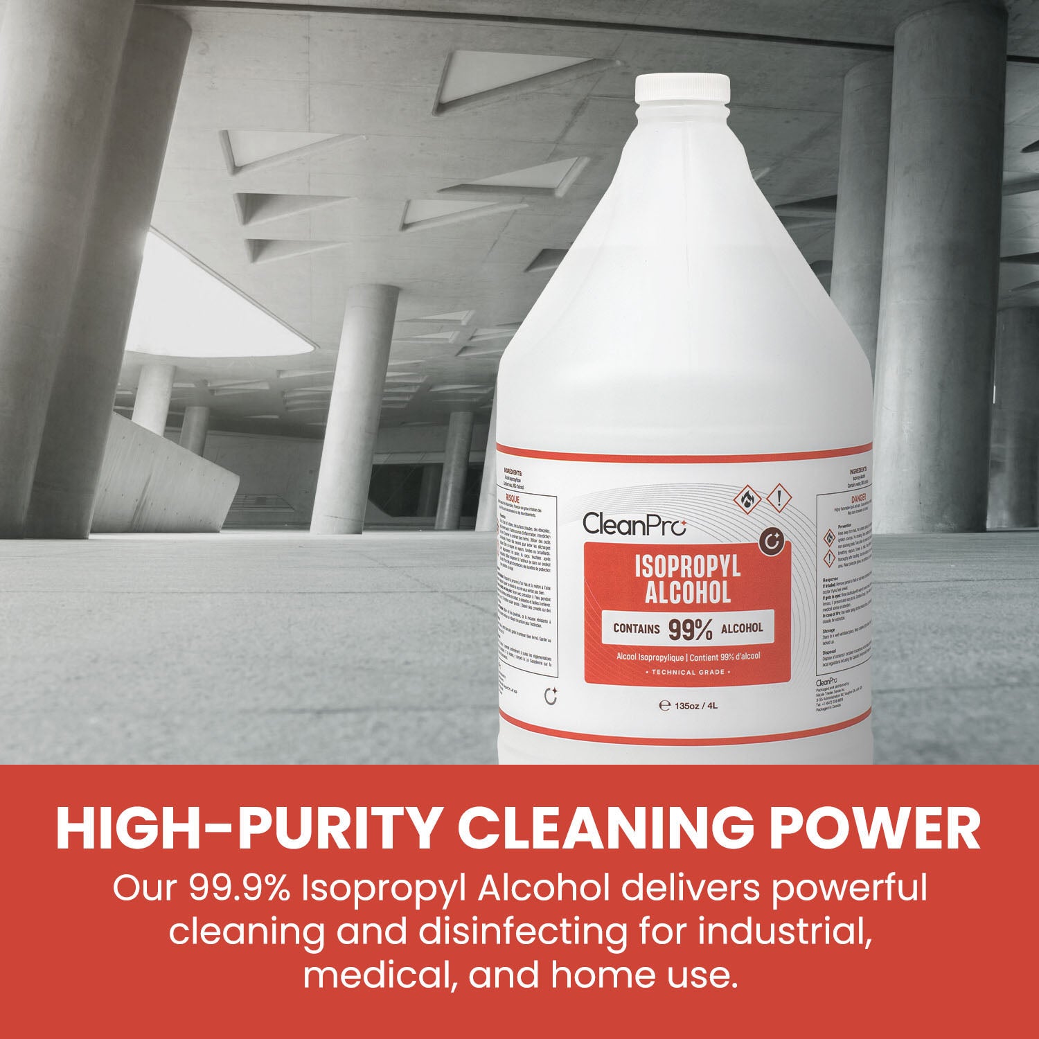 Clean Pro 99% isopropyl Alcohol 4L